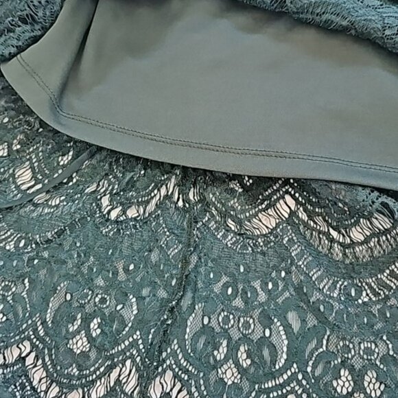 Nectar Women's Evening Dress Size Small Green Lace Spanish Party Midi Holidays - Picture 8 of 14